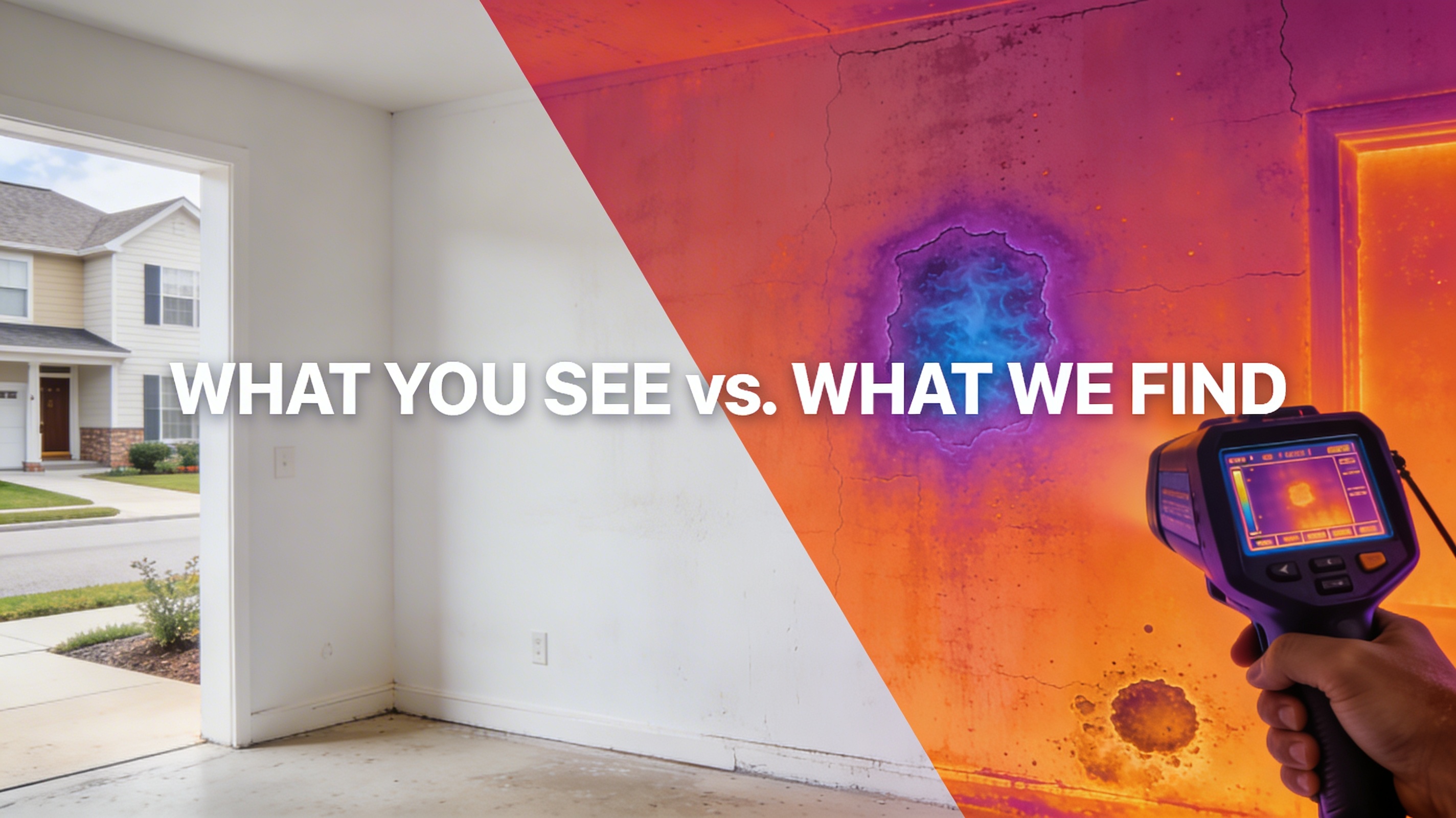 Hidden mold detection in Houston TX using infrared thermography reveals concealed mold growth behind walls