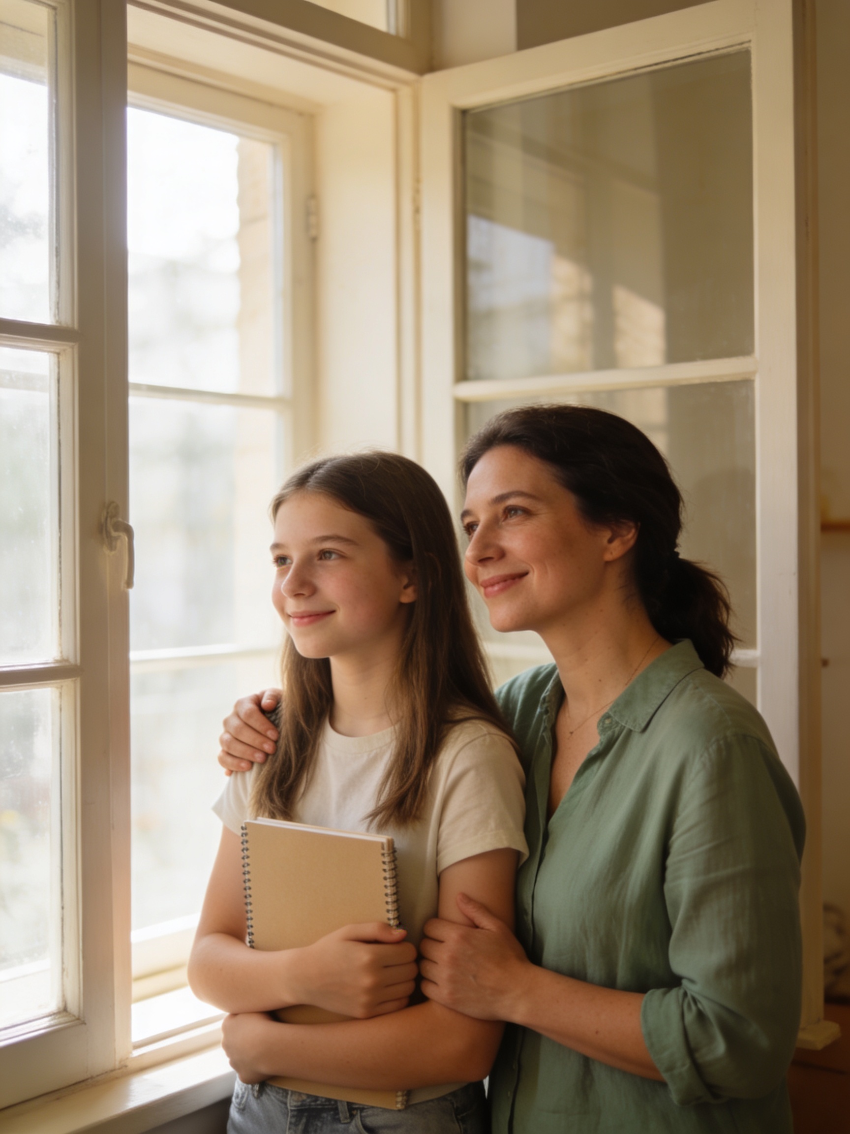 Мама рядом с дочерью-подростком — тепло, близость, доверие