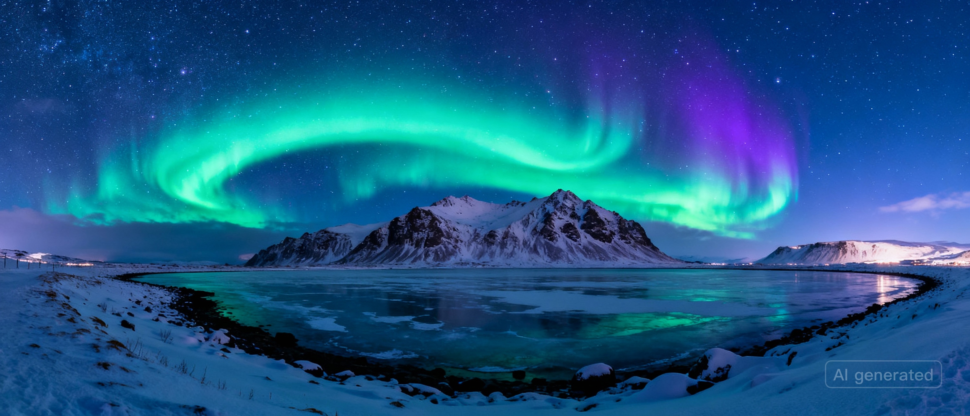 Iceland's Northern Lights - A magical celestial dance across the Arctic sky