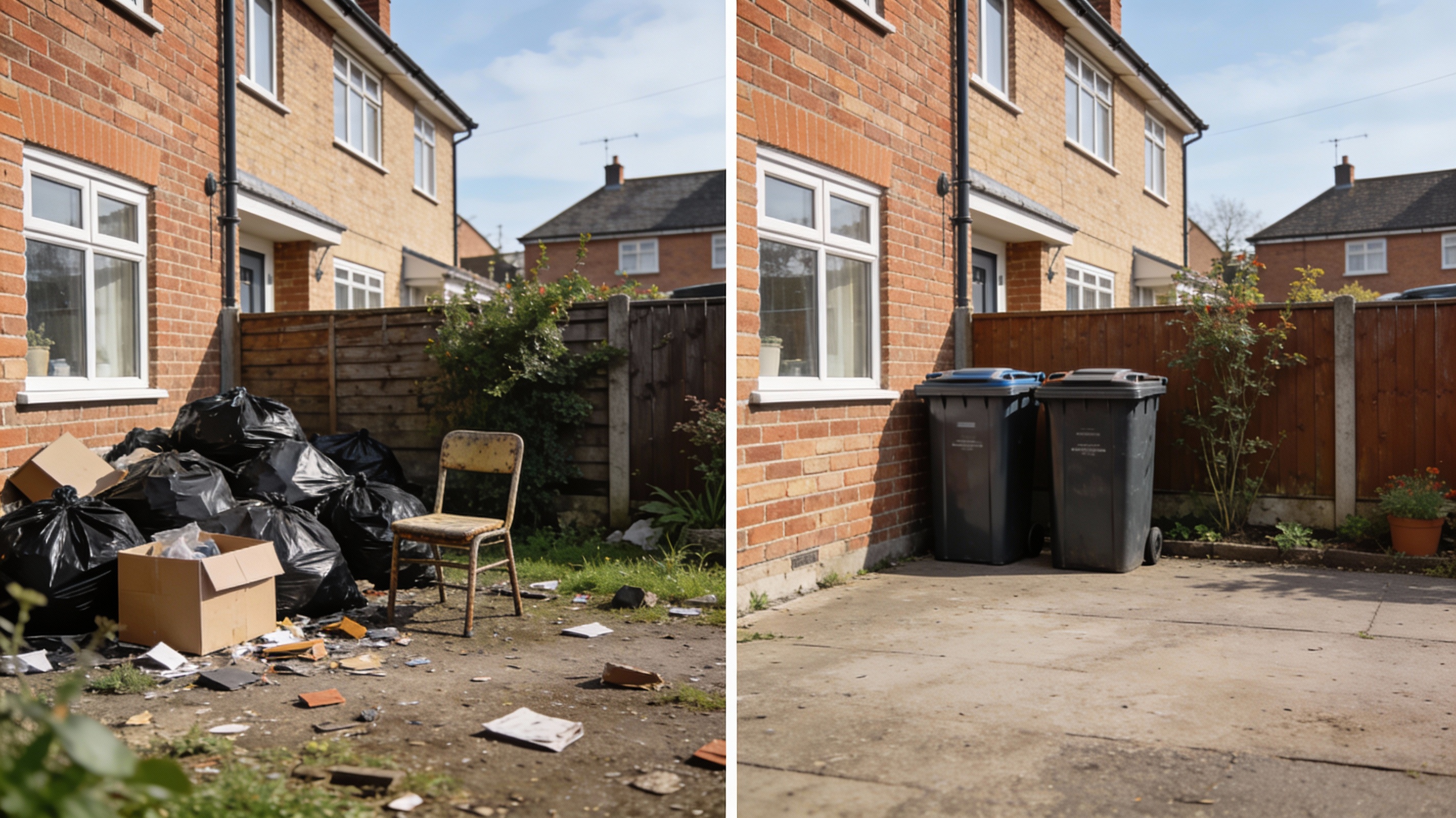 ISOS waste removal before and after example