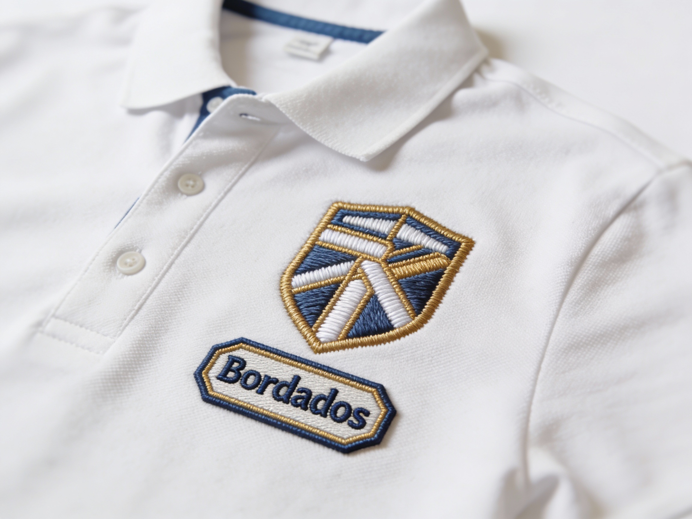 Bordados - Polo bordado con logo corporativo de precisión