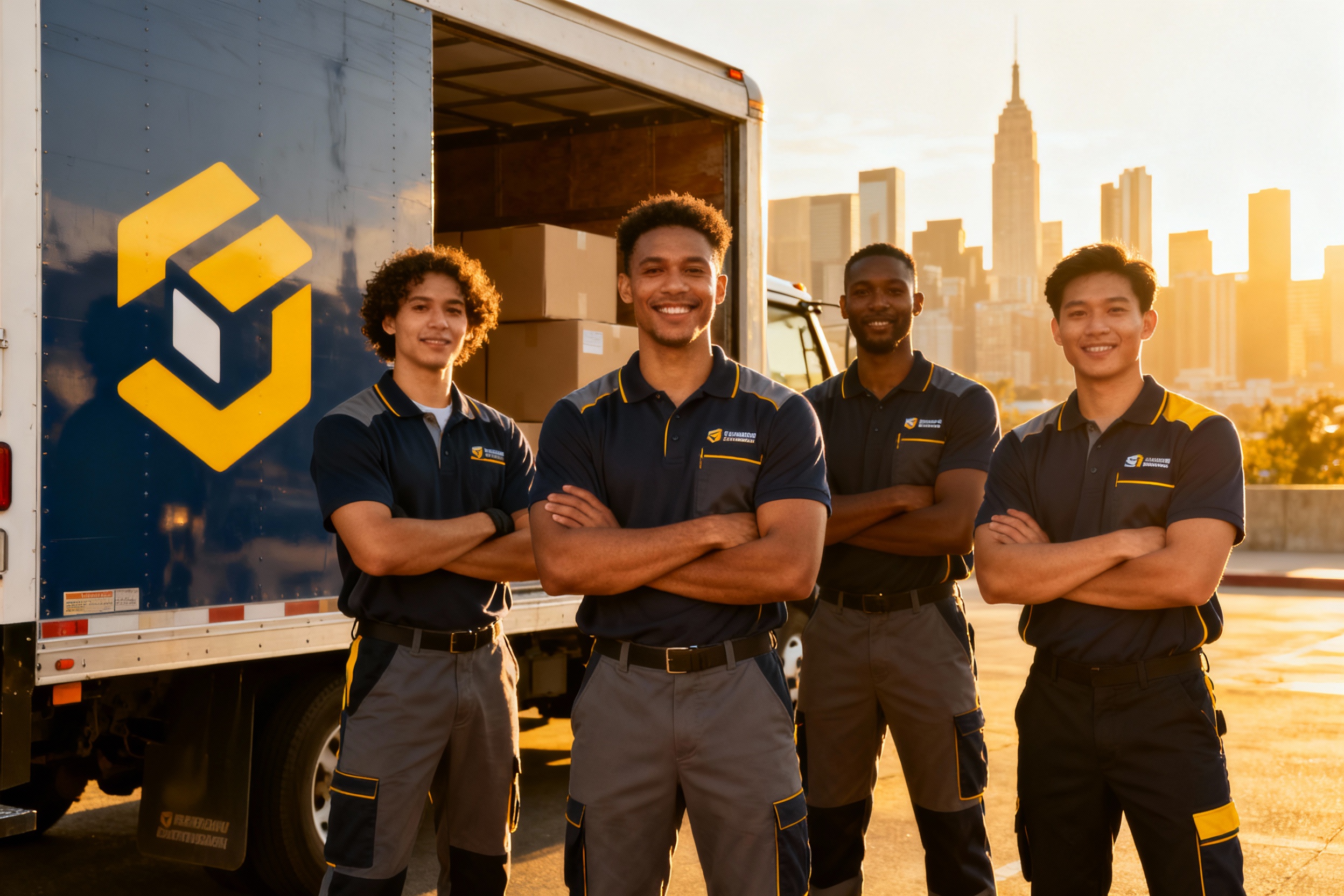 Professional moving team