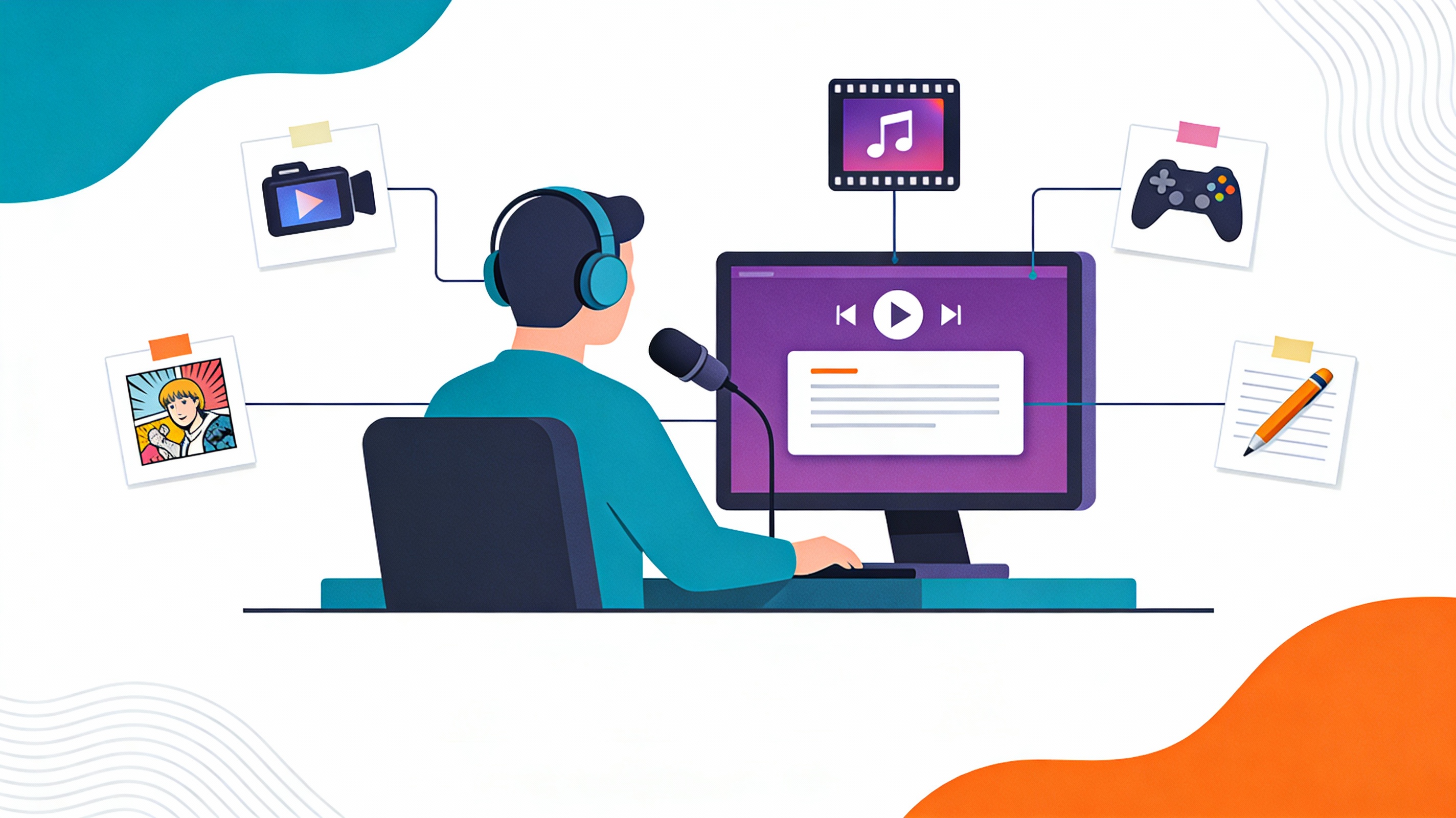 Illustrazione sui consigli per creator che usano Prompted Playlists