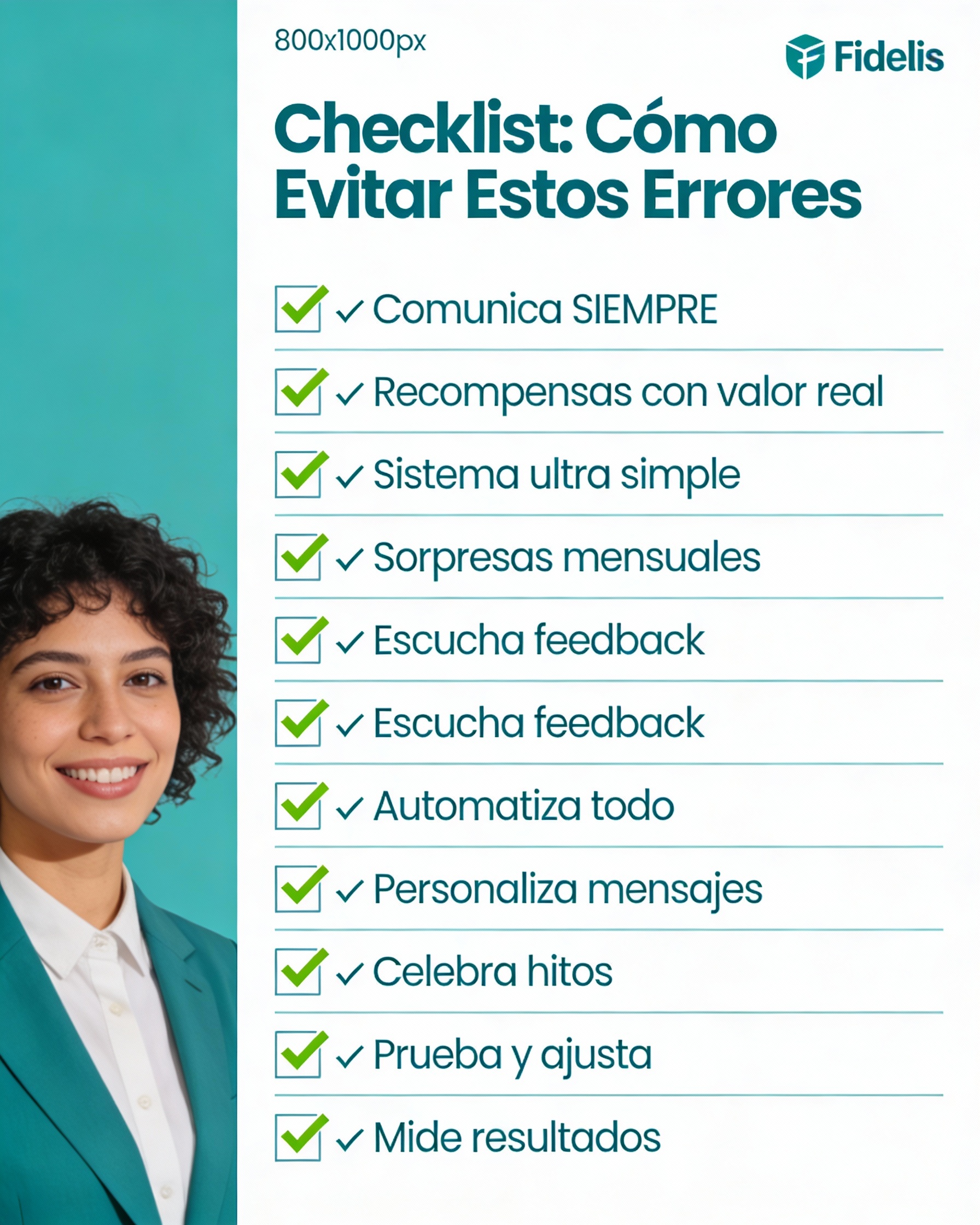 Checklist para evitar errores de fidelización