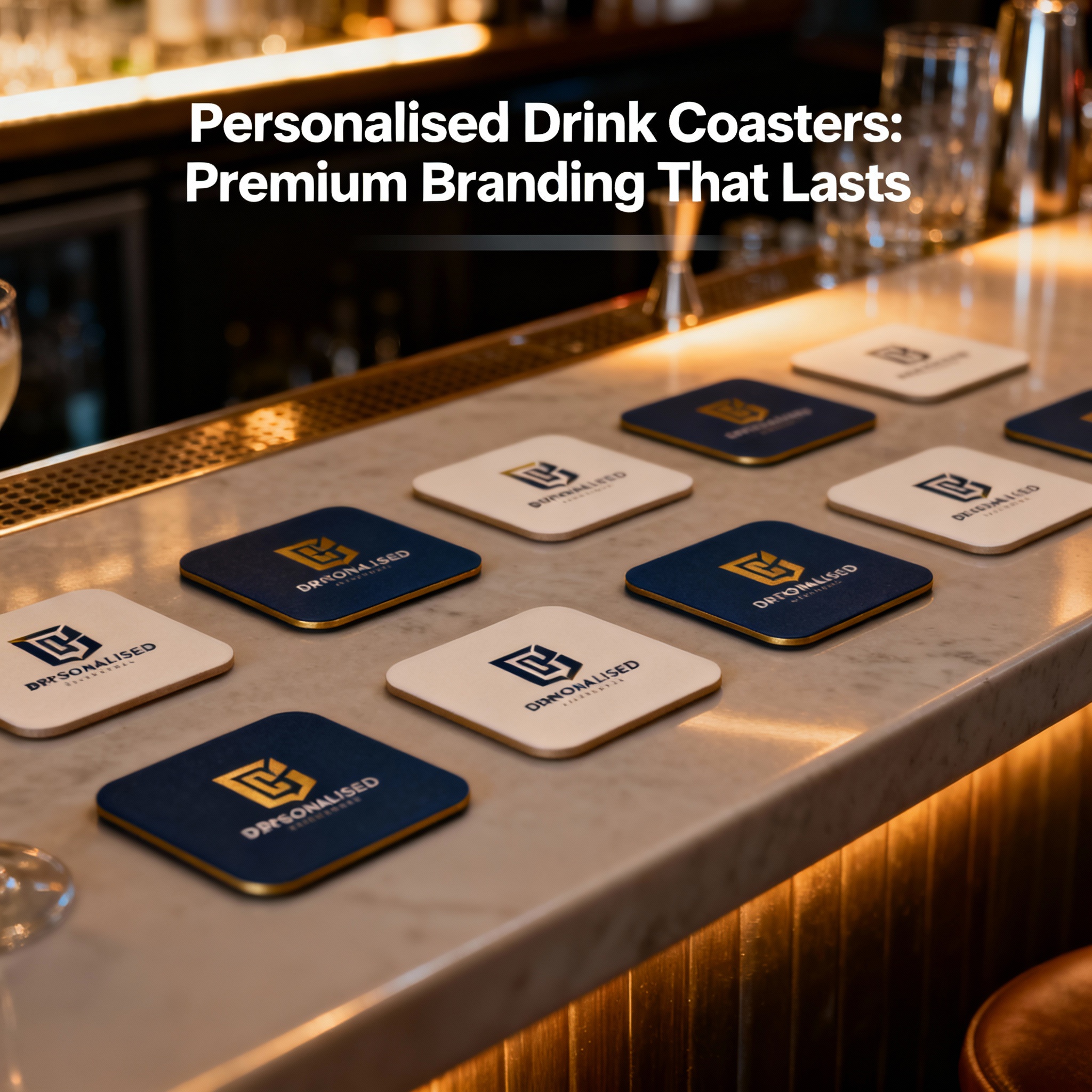 Personalised drink coasters 