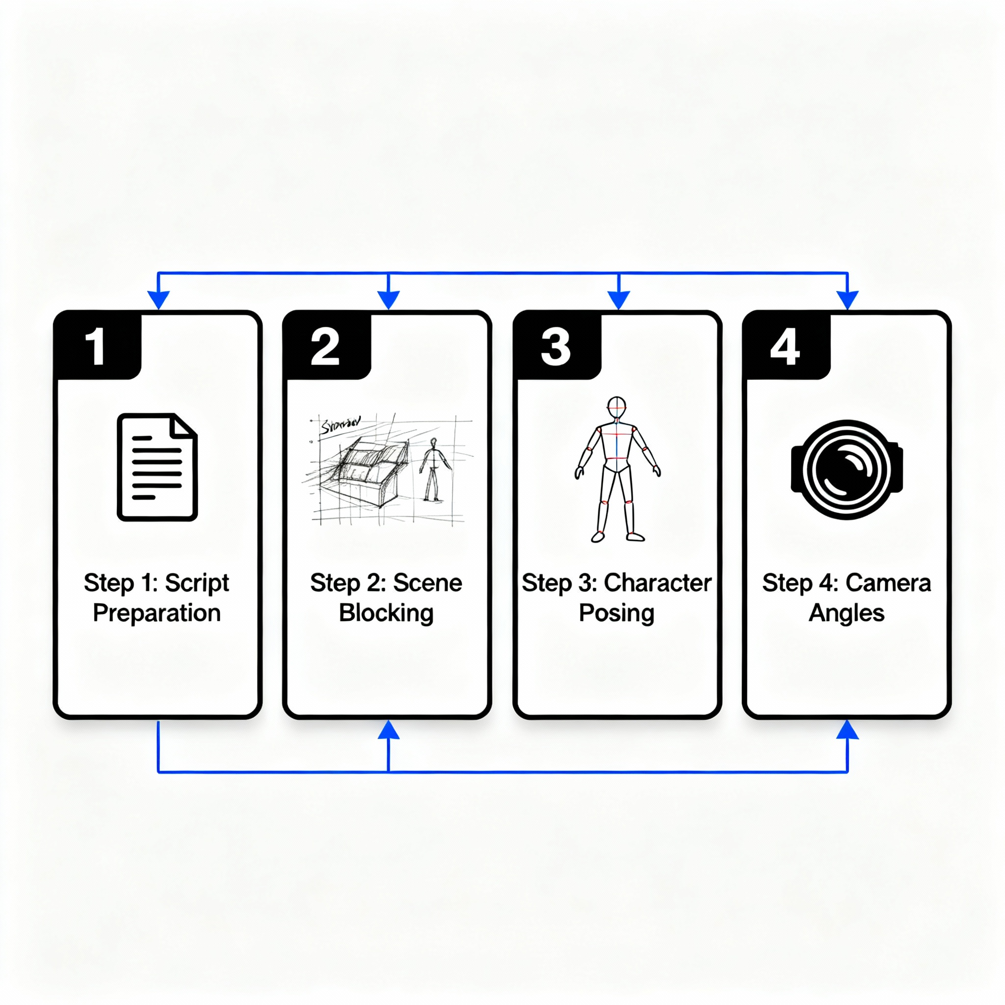 Four-step process for setting up Sora storyboard automation