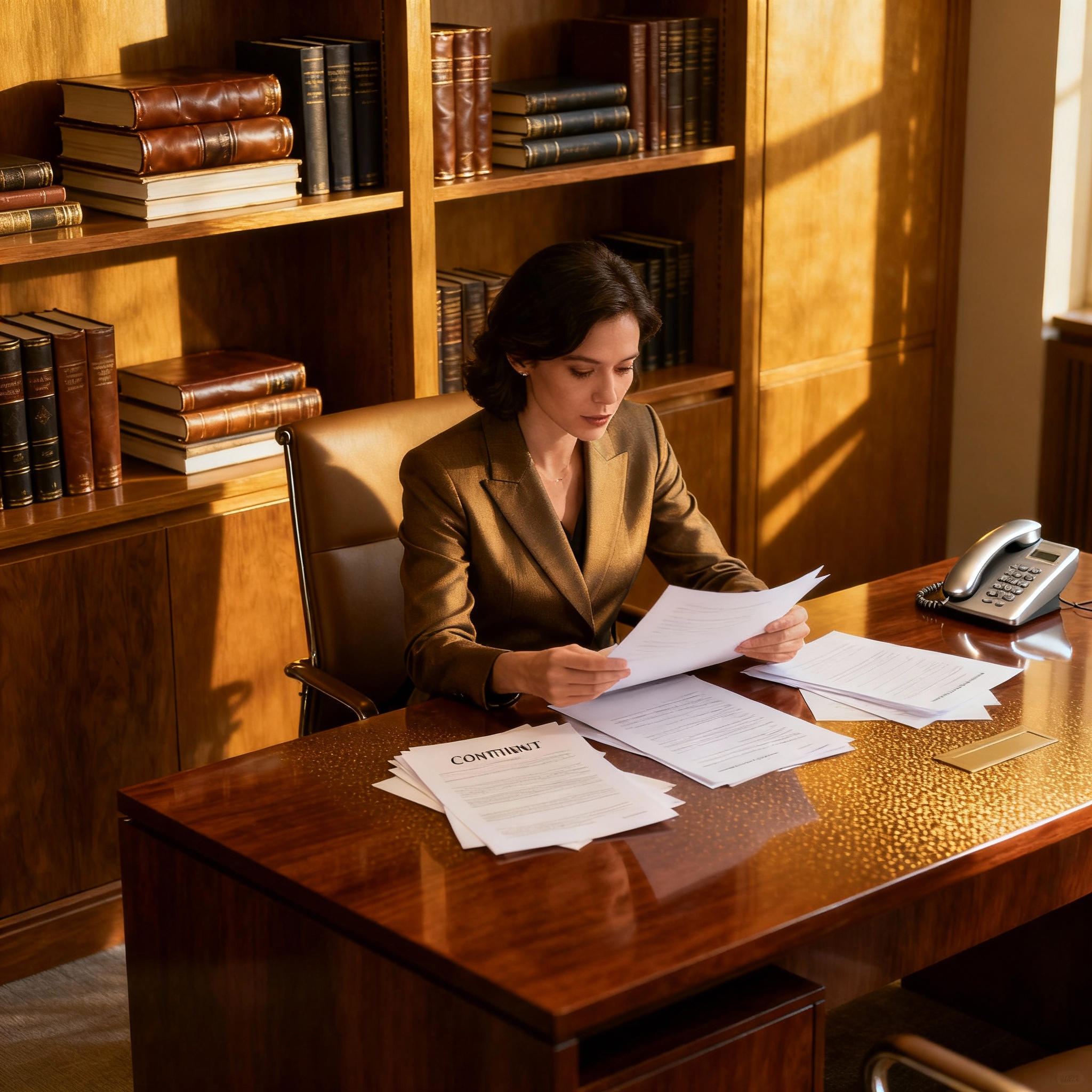 Literary agent reviewing manuscripts