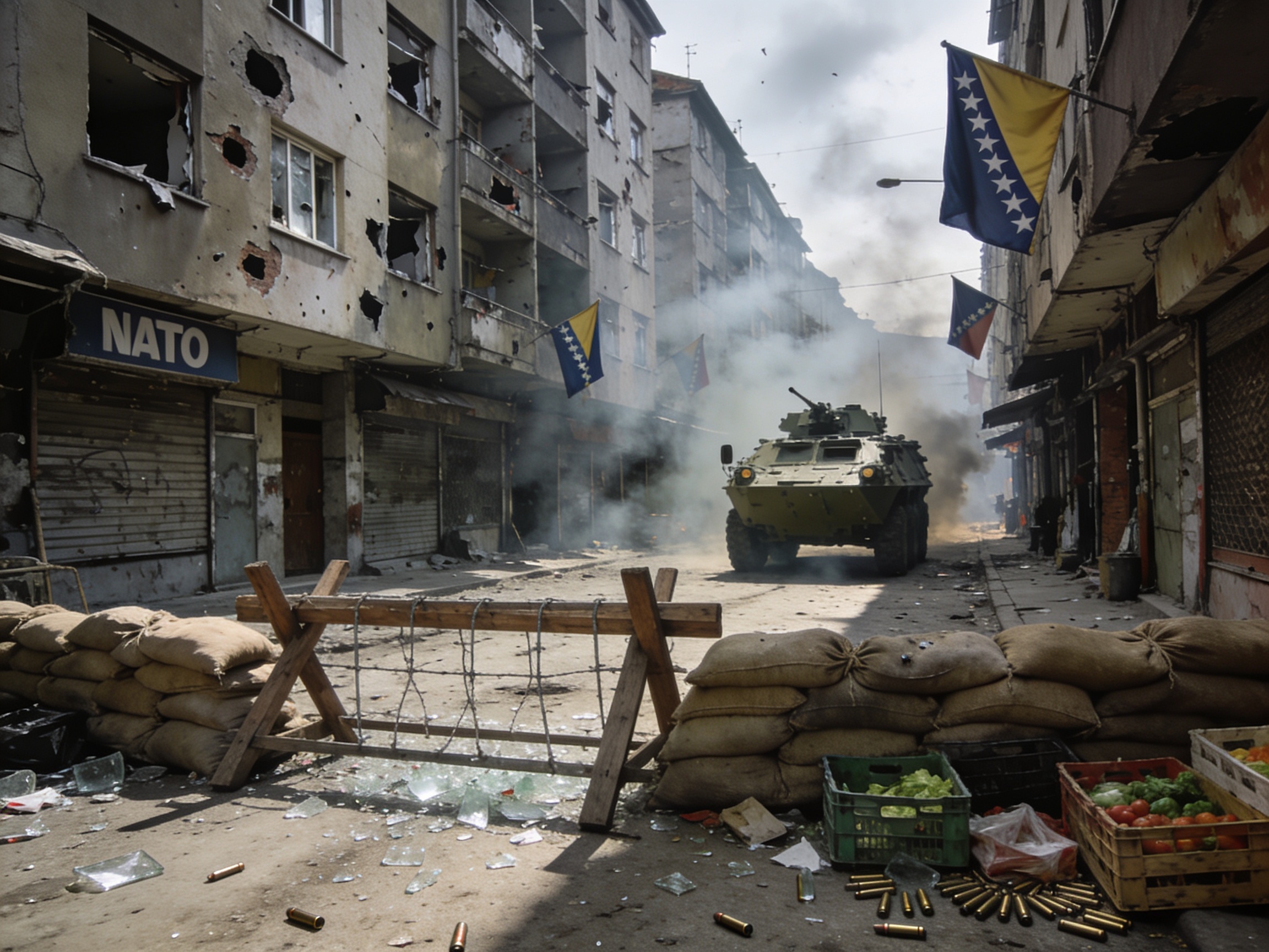 Ruins of Sarajevo 1990s — NATO Balkan intervention context