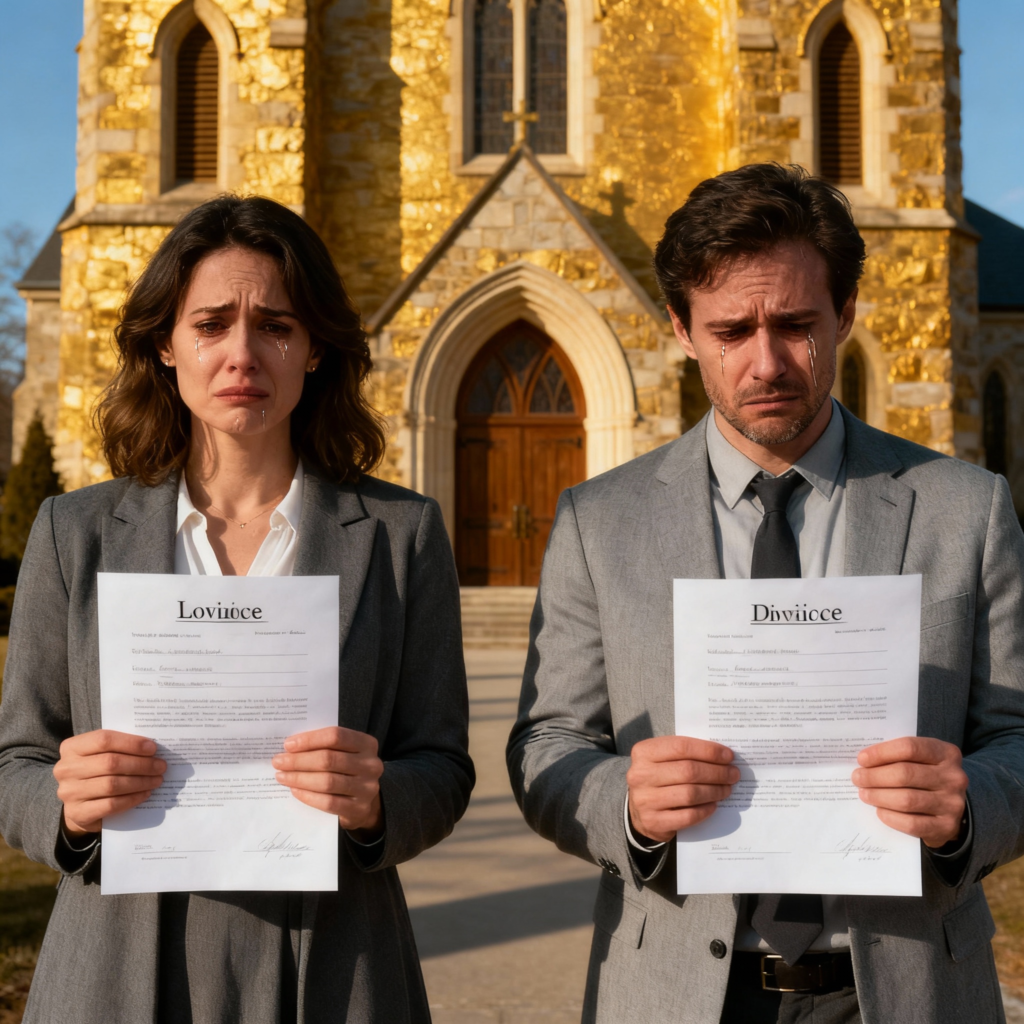Pareja separada con documento legal
