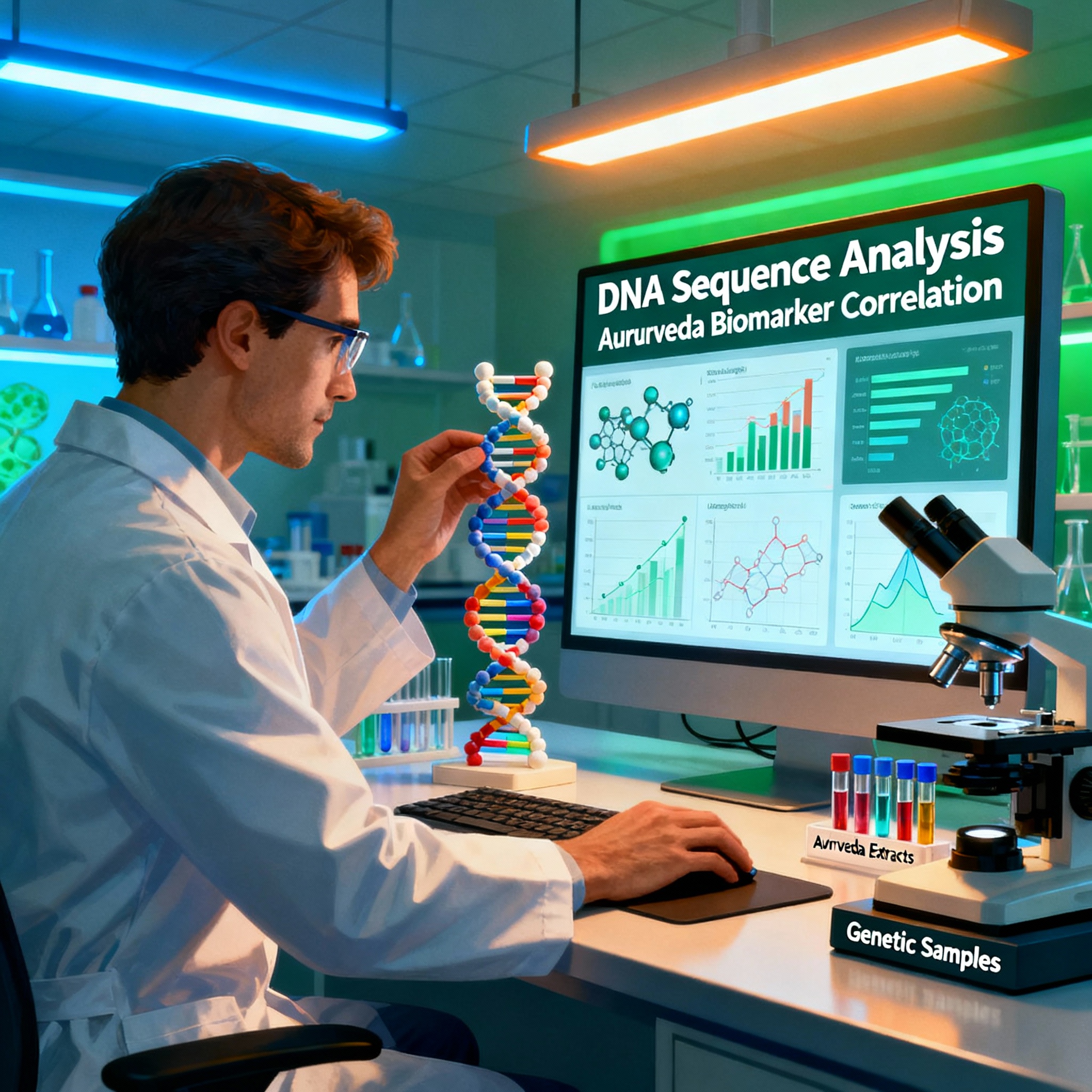 Advanced molecular research exploring Ayurvedic genomics and personalized medicine