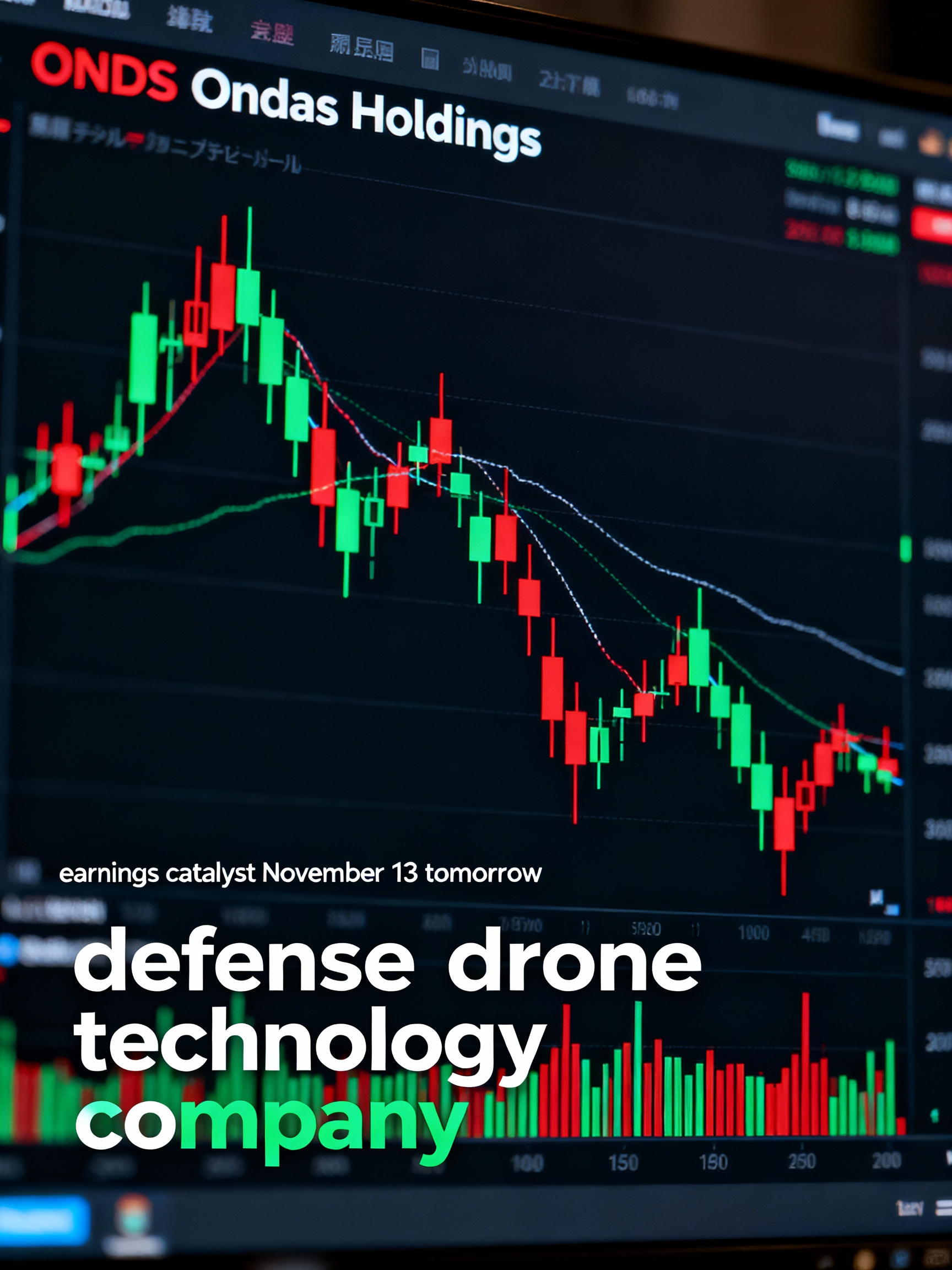 ONDS Intraday Candlestick Chart