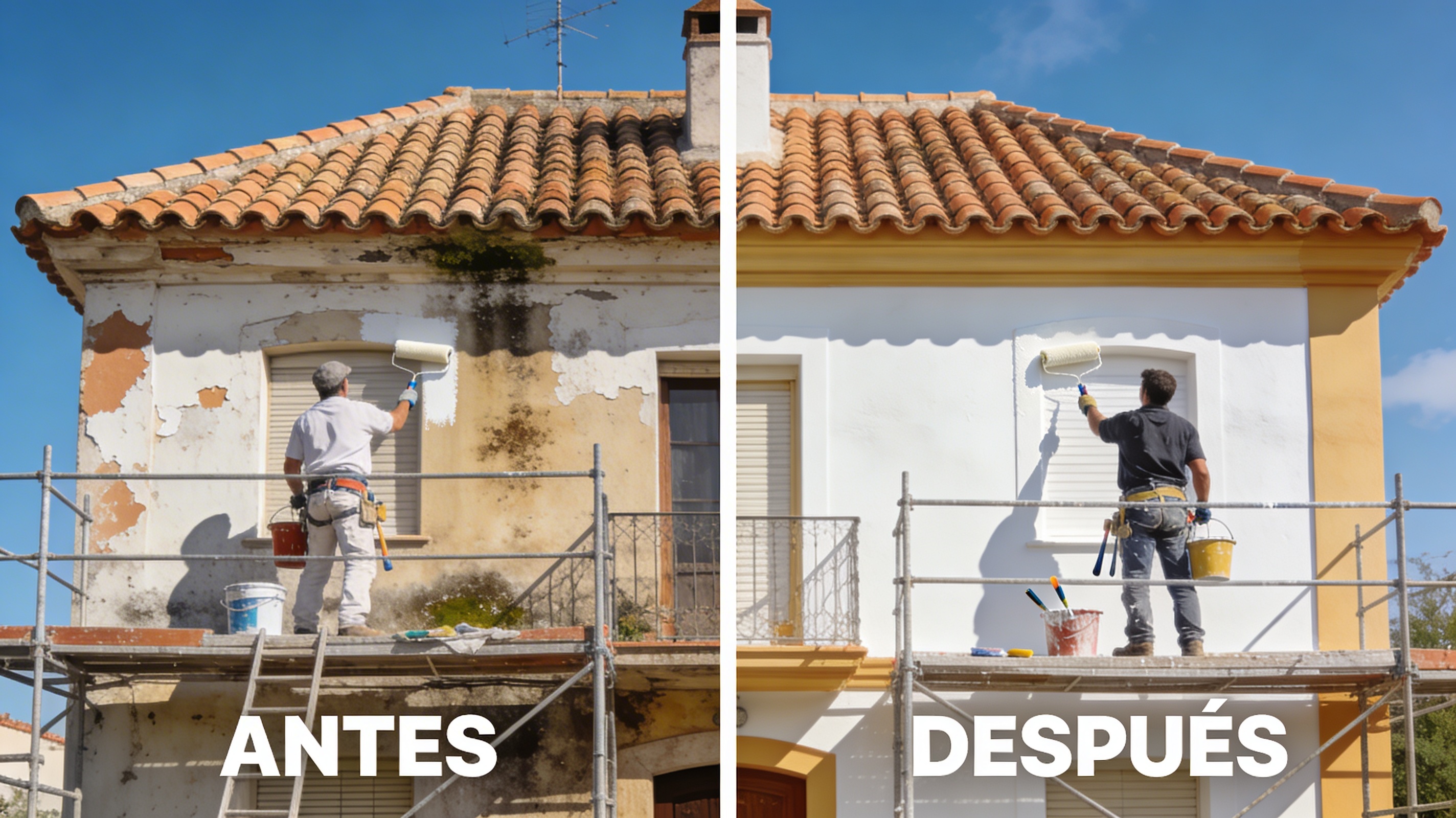 Trabajo realizado: Pintado profesional de fachada exterior